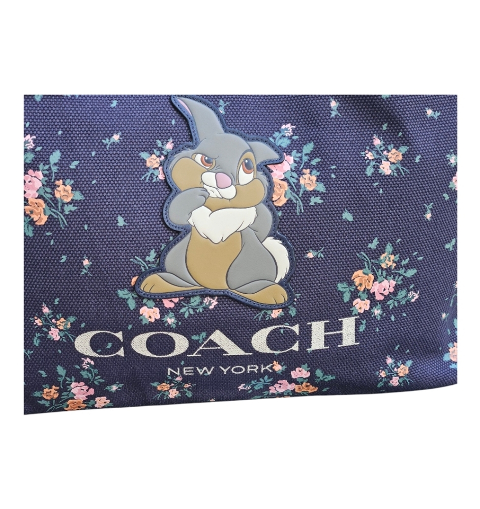 NWT NEW Coach Disney X Coach Tote With Rose Bouquet Print and Thumper RARE HTF - Picture 2 of 16